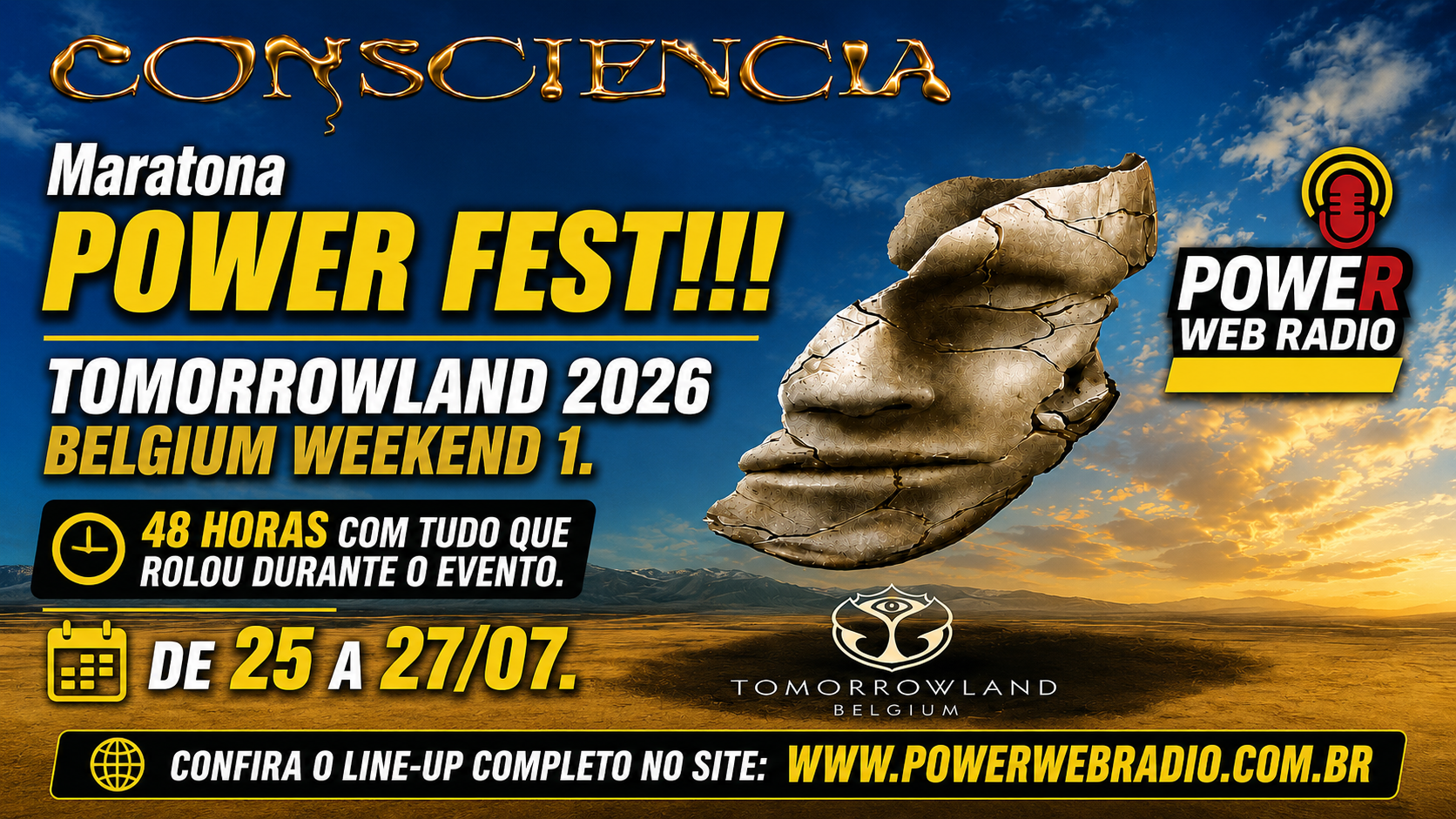 Maratona Power Fest!!! Tomorrowland Belgium 2026. 48 horas com tudo de melhor que rolou durante o evento. Confira o line up completo.